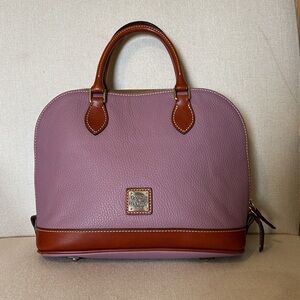 36. DOONEY & BOURKE • Lilac Pebbled Leather Satchel